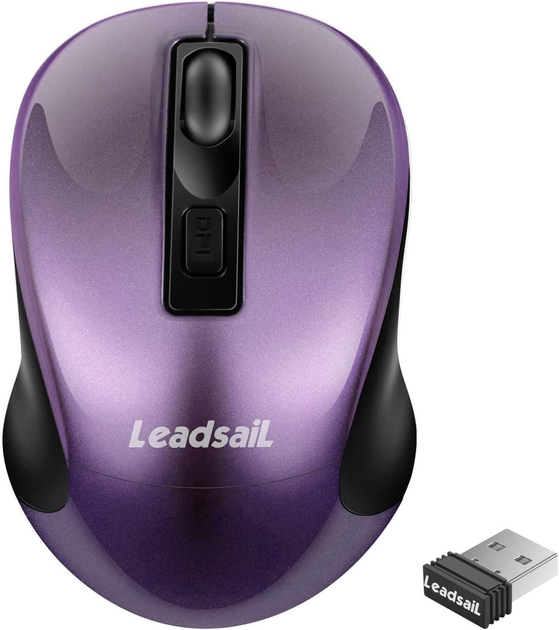 Беспроводная оптическая мышь Leadsail LX-002 (2.4 ГГц), эргономичная компьютерная мышка - изображение 3