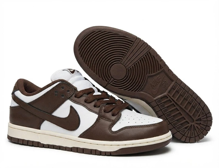 Кросівки Nk SB Dunk шкіра коричневий з білим 39 - зображення 5