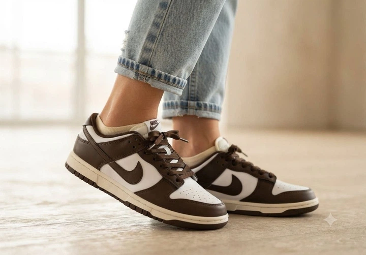 Кросівки Nk SB Dunk шкіра коричневий з білим 39 - зображення 6