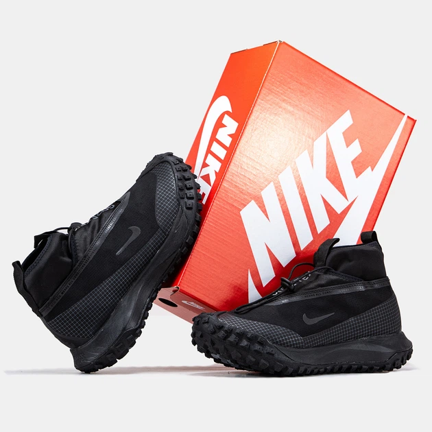 Кроссовки мужские Ni ACG Mountain Fly Gore-Tex Black / Най АСГ Маунтин Гор-Текс черные высокие 43 - изображение 4