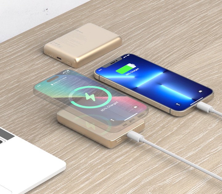 УМБ Atria WPD-W72G 10000 mAh 20W PD USB-C 15W Wireless MagSafe Gold (WPD-W72G) - зображення 9