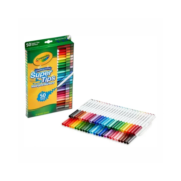 Набір фломастерів Crayola Supertips 50 шт (7555) - Фото 3 Набір фломастерів Crayola Supertips 50 шт (7555) - изображение 3