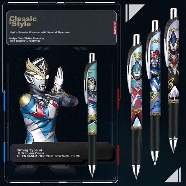 Ручки гелевые Kayou Ultraman блайнд-бокс, набор 6 шт, для школы - Фото 5 Ручки гелевые Kayou Ultraman блайнд-бокс, набор 6 шт, для школы - изображение 5