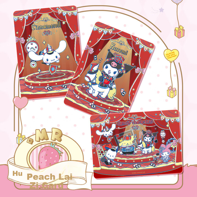 Набор веселых фотокарточек Kayou Sanrio Family Card Fun Photo Pack Mengmeng Collection Card, теплые зимние открытки Qingsnow Sanrio Merchandise Cards, новогодний подарок. - изображение 6