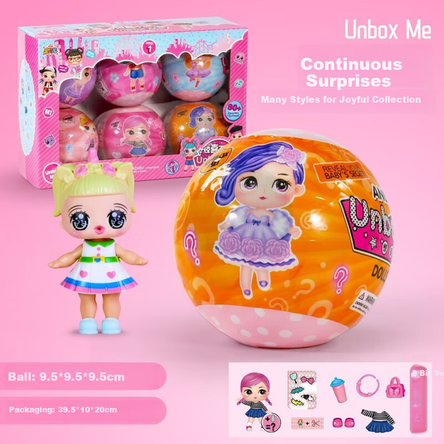 Игровая фигурка-сюрприз Tuxiang в шаре, кукла для ролевых игр - изображение 3