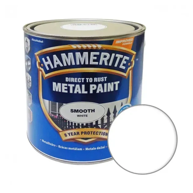 Краска по металлу 3-в-1 Hammerite гладкая Smooth 2,5 литров Зеленый - Фото 2 Краска по металлу 3-в-1 Hammerite гладкая Smooth 2,5 литров Зеленый - изображение 2