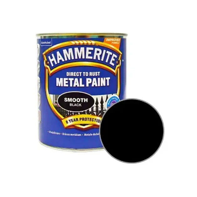 Краска по металлу 3-в-1 Hammerite гладкая Smooth 5 литров антрацитово-серый - изображение 9