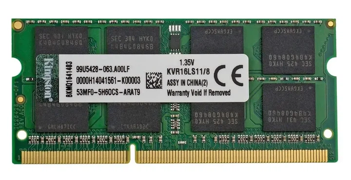 Оперативная память для ноутбука Kingston SO-DIMM DDR3 8GB 1600MHz PC3L-12800 2Rx8 - Фото 2 Оперативная память для ноутбука Kingston SO-DIMM DDR3 8GB 1600MHz PC3L-12800 2Rx8 - изображение 2