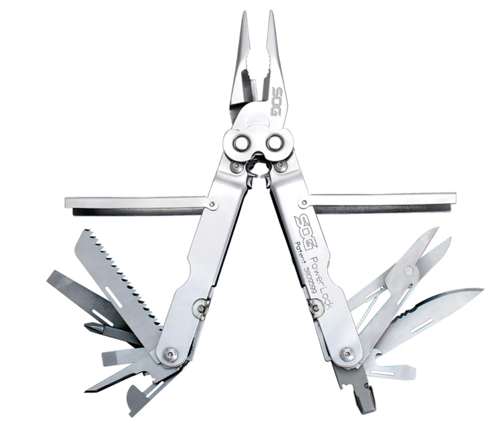 Мультитул SOG PowerLock Ножиці 18 Інструментів (SOG-S60N-CP) Білий - Фото 1 Мультитул SOG PowerLock Ножиці 18 Інструментів (SOG-S60N-CP) Білий - зображення 1