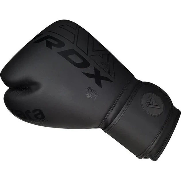 Боксерські рукавиці RDX PU 8 oz Чорні з капою в комплекті - зображення 7