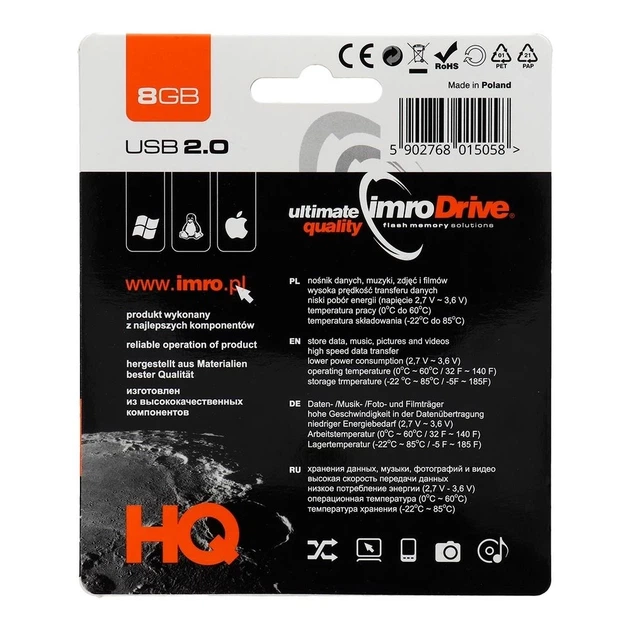 USB Flash Drive Imro Axis 8GB USB 2.0 (5902768015058) - зображення 2