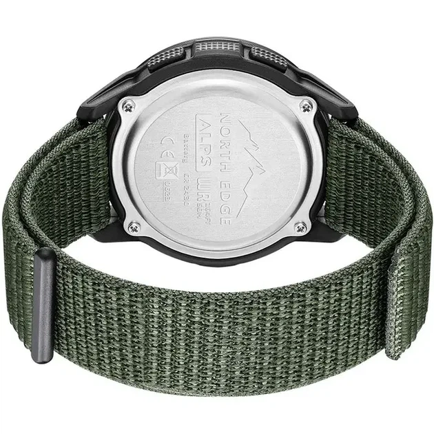 Тактичний годинник North Edge ALPS Green з компасом водонепроникний - зображення 3