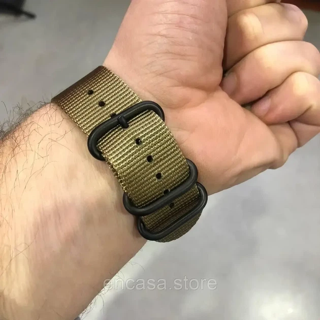 Ремінець North Edge Nylon для годинників 24 мм хакі - зображення 3
