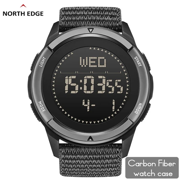 Тактичний годинник North Edge ALPS Black з компасом водонепроникний - изображение 2