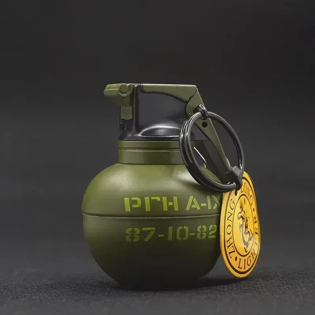Запальничка граната РГН Zhong Long HL-529 — турбо запальничка Jet Flame з гострим полум’ям military style - зображення 4