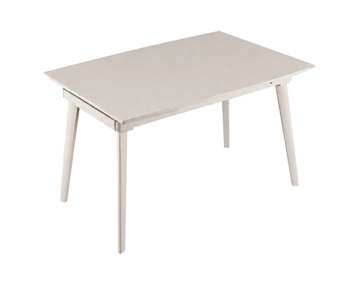 Стол обеденный раскладной LORIAN CERAMIC 120(180)*80 белый / кашемир Intarsio - изображение 2