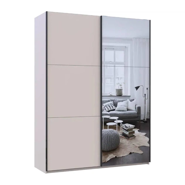 Шкаф купе Doros G-Caiser Кашемир/Кашемир 1 ДСП/1 зеркало 3 части 180х60х240 (42005321) (DRS-012237) - Фото 6 Шкаф купе Doros G-Caiser Кашемир/Кашемир 1 ДСП/1 зеркало 3 части 180х60х240 (42005321) (DRS-012237) - изображение 6