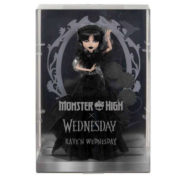Колекційна лялька Monster High Rave'N Wednesday, HXJ03 - Фото 2 Колекційна лялька Monster High Rave'N Wednesday, HXJ03 - зображення 2