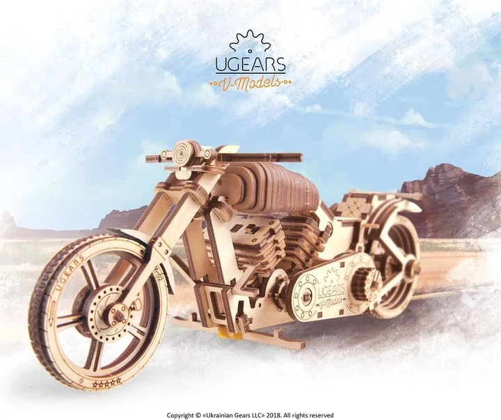 Механічний 3Dпазл Ukrainian Gears Байк 189 ел, 70051 - зображення 8