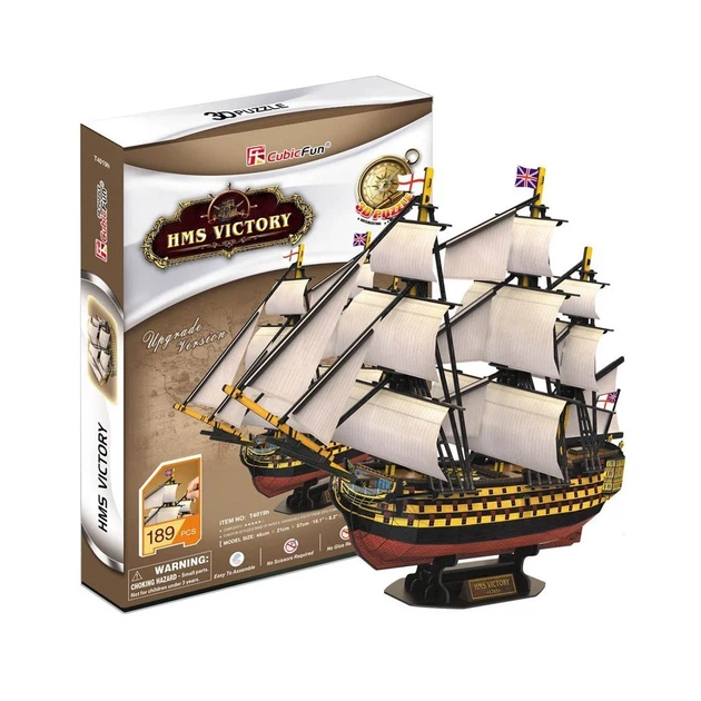 Тривимірна головоломка-конструктор CubicFun HMS Victory, T4019H - Фото 1 Тривимірна головоломка-конструктор CubicFun HMS Victory, T4019H - зображення 1