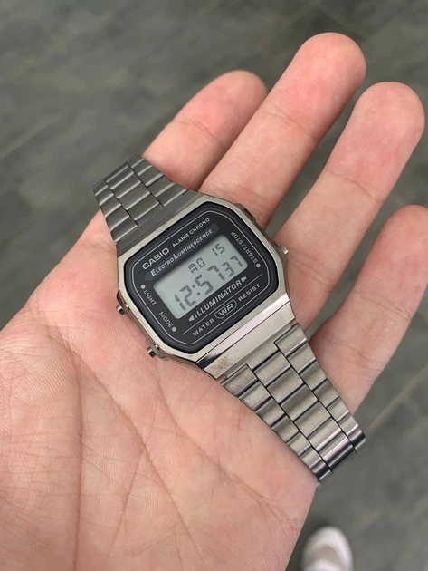 Мужские наручные часы Casio A158WA-1D Silver - изображение 9