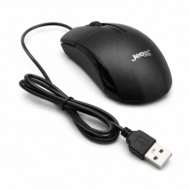 Клавиатура и мышь проводной комплект USB, мембранная клавиатура 104 клавиши и оптическая мышь 800 DPI - изображение 3