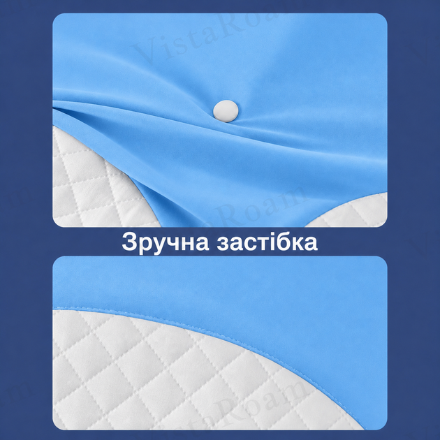 Наволочка на подушку «Бабочка» 62×41 см (11–13 см) - съемный чехол, дышащий, гипоаллергенный, сине-белый, KT8001203-N - Фото 5 Наволочка на подушку «Бабочка» 62×41 см (11–13 см) - съемный чехол, дышащий, гипоаллергенный, сине-белый, KT8001203-N - изображение 5