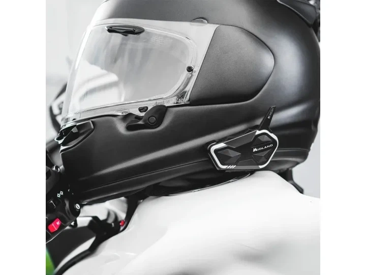 Interkom motocyklowy Midland R1 Mesh z Mesh Bluetooth i zasięgiem 2000 m Czarno-biały (R1 MESH SINGLE)  - obraz 6