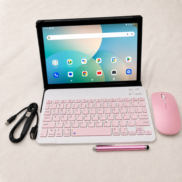 Планшет Crelander W30 Pro 10.1" HD 12GB/128GB с клавиатурой, мышкой и стилусом - изображение 2