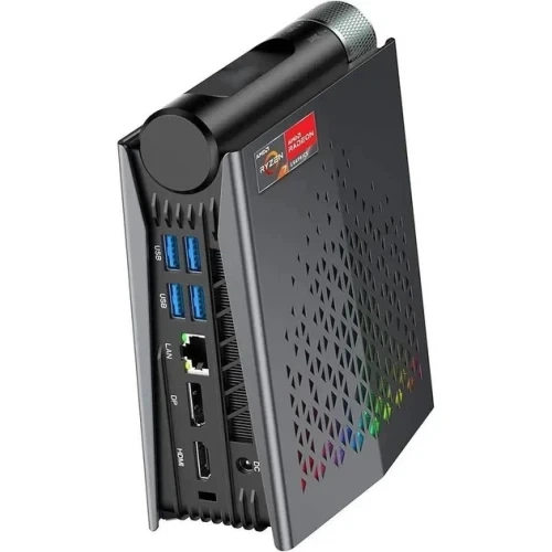 Неттоп WooYi AMR5, Black, Ryzen 7 5700U (8x1.8-4.3 GHz), 16Gb DDR4 (1/2), 512Gb SSD NVMe, Radeon RX Vega 8, WiFi 6, Bluetooth 5.2, GLan, 1xType-C / 4xUSB 3.0, HDMI, DisplayPort, Windows 11 Pro - зображення 3