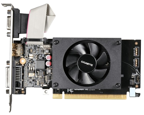 Відеокарта GeForce GT 710 2GB Gigabyte LP (GV-N710D3-2GL) - Фото 2 Відеокарта GeForce GT 710 2GB Gigabyte LP (GV-N710D3-2GL) - изображение 2
