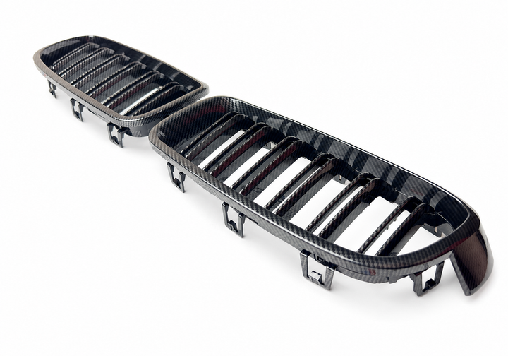 Подвійні решітки радіатора M-Performance BMW F30 F31 F35 Carbon Look, комплект 2 шт. - зображення 4