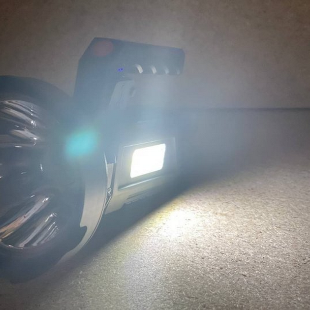 Ліхтарик акумуляторний 2в1, 50 Вт, з USB-зарядкою та бічним світлом, BL T-100 - зображення 6