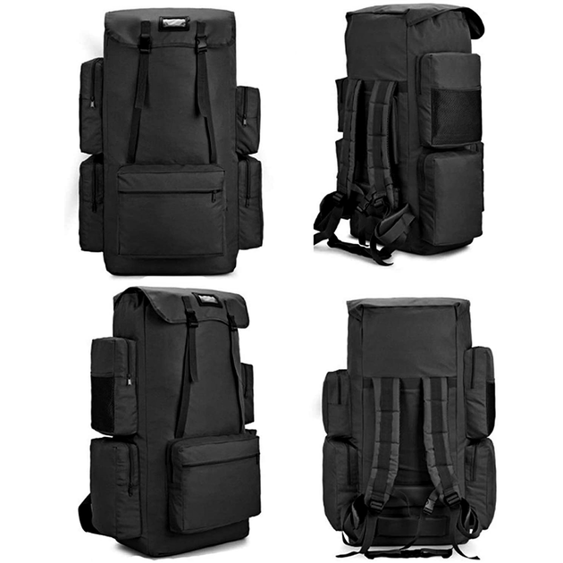 Рюкзак туристический 130л (89х47х27см), xs130l, Черный - Фото 7 Рюкзак туристический 130л (89х47х27см), xs130l, Черный - изображение 7