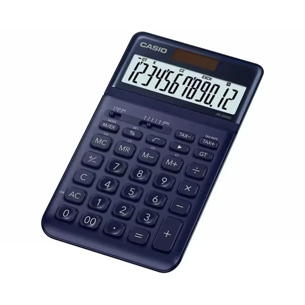 Калькулятор Casio JW-200SC-NY-W-EP, темно-синий (CALC-CAS-JW-200SC-NY) - Фото 2 Калькулятор Casio JW-200SC-NY-W-EP, темно-синий (CALC-CAS-JW-200SC-NY) - изображение 2