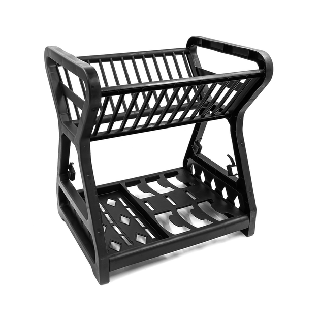 Двухуровневая кухонная сушилка для посуды 33x24x31 см - изображение 2