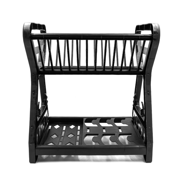 Двухуровневая кухонная сушилка для посуды 33x24x31 см - изображение 3