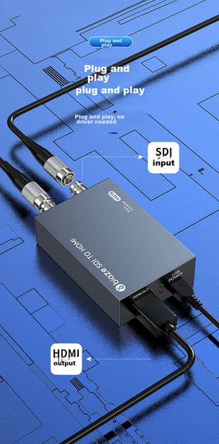 Конвертер BIAZE HQ18 SDI–HDMI с сквозным виходом SDI - изображение 7