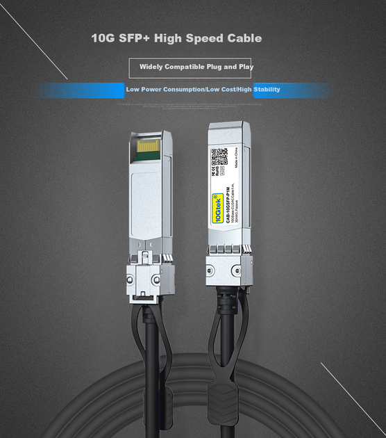 Кабель Wanzhaotongguangdian SFP+ 10 Гбіт/с мідний 0.3 м - зображення 2