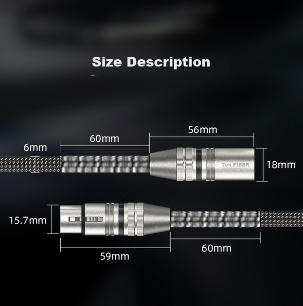Микрофонный кабель FIBBR Basic балансный XLR «тато-мама» 5 м - изображение 10
