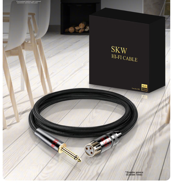 Микрофонный кабель SKW ZD-03 XLR (гнездо) — Jack 1/4 (6.3 мм) 2 м - изображение 16