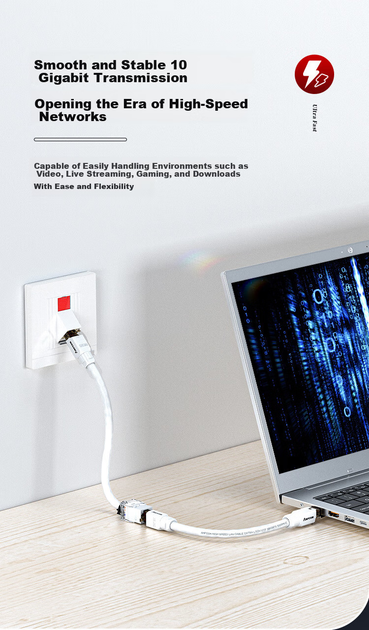 Модуль AMPCOM AMC6A228WT Keystone RJ-45 UTP Cat 6a безінструментальний на 2 порти Золотисто-білий - Фото 10 Модуль AMPCOM AMC6A228WT Keystone RJ-45 UTP Cat 6a безінструментальний на 2 порти Золотисто-білий - зображення 10