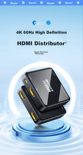 Разветвитель видеосигнала Biaze ZH112-4K60HZ HDMI 2.0 - Фото 2 Разветвитель видеосигнала Biaze ZH112-4K60HZ HDMI 2.0 - изображение 2