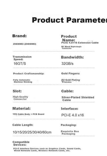 Райзер ZHENWEI PCIe 4.0 x16 10 см, подключения под кутом 90°, черный (ZW-PCIE61) - изображение 4