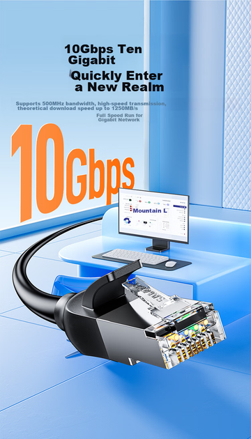 Патч-корд SAMZHE GD6A150 Cat 6a 10 Гбит/с медный 15 м Черный - изображение 4