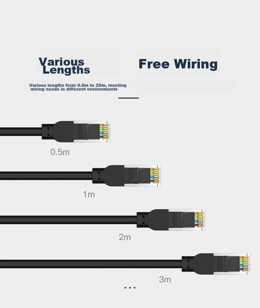 Патч-корд CHOSEAL QS5062E Cat 6 1 Гбит/с 30 м Черный (QS5062ET30) - изображение 11