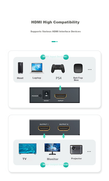 Разветвитель видеосигнала MT-viki MT-SP102M HDMI на 2 виходи - изображение 6