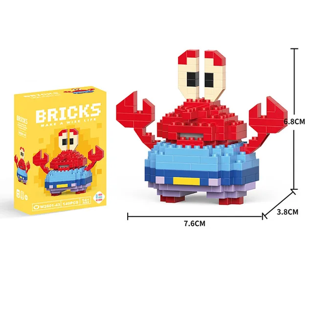 Конструктор BRICKS Містер Крабс Губка Боб SpongeBob - Фото 3 Конструктор BRICKS Містер Крабс Губка Боб SpongeBob - зображення 3