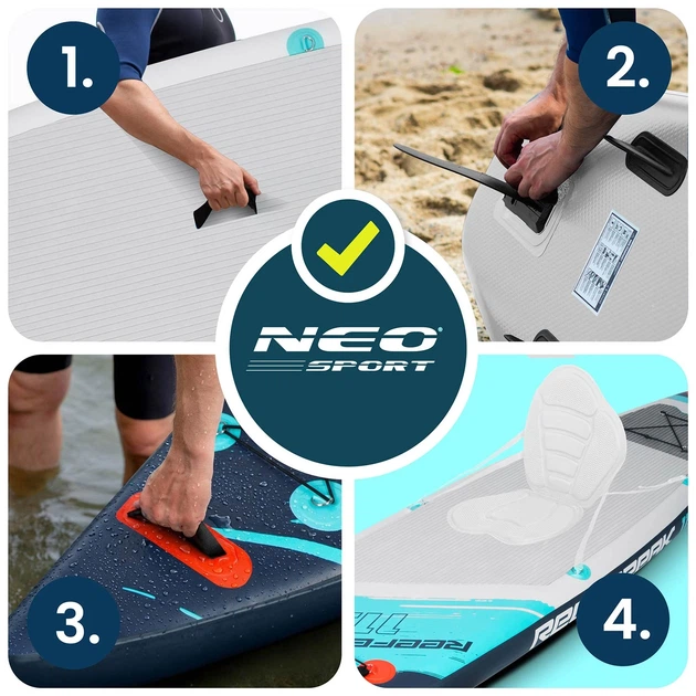 SUP-дошка Reefbreak 350×81×15 см Neo-Sport 170312 трьох шарова до 150кг - Фото 10 SUP-дошка Reefbreak 350×81×15 см Neo-Sport 170312 трьох шарова до 150кг - изображение 10