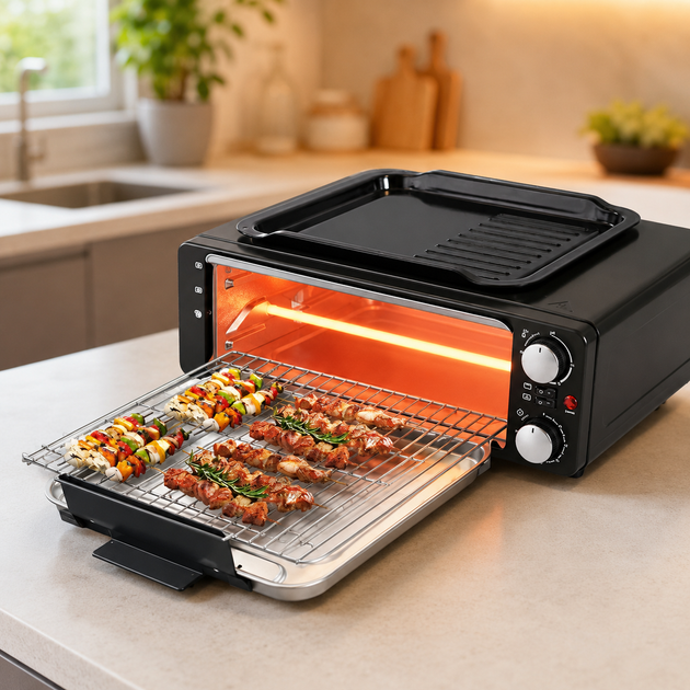 Настільна електропіч Top Kitchen TK-1400 / Духовка 6в1 4000 Вт 14л - зображення 3